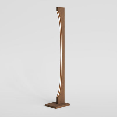 Floor Lamp Stained Brown Oak