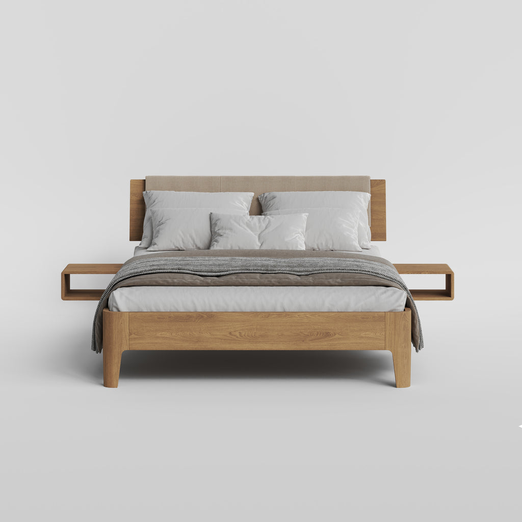 Integrated Bedside Whitened Oak (set of 2)