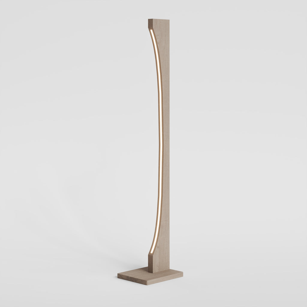 Floor Lamp Stained Brown Oak