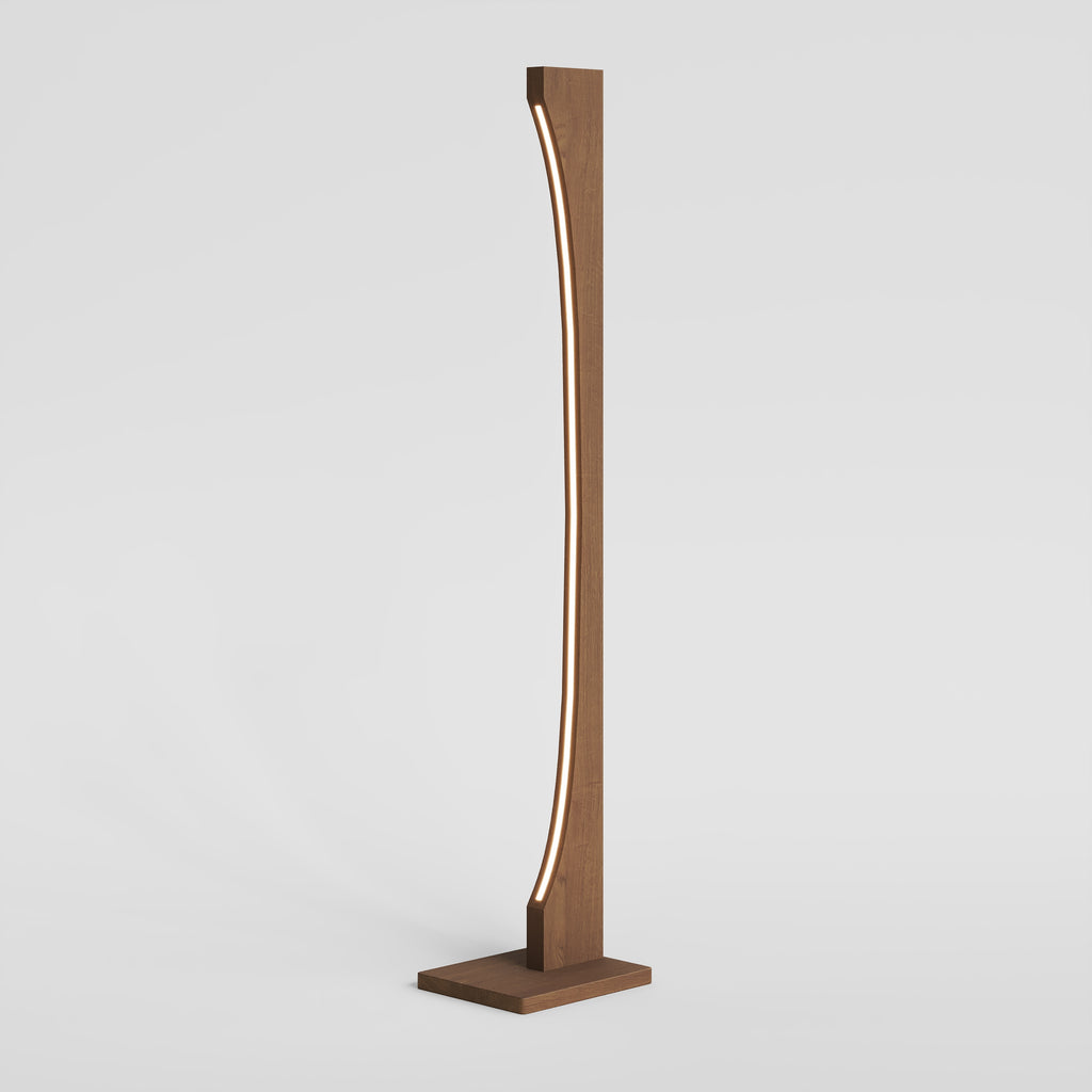 Floor Lamp Stained Brown Oak