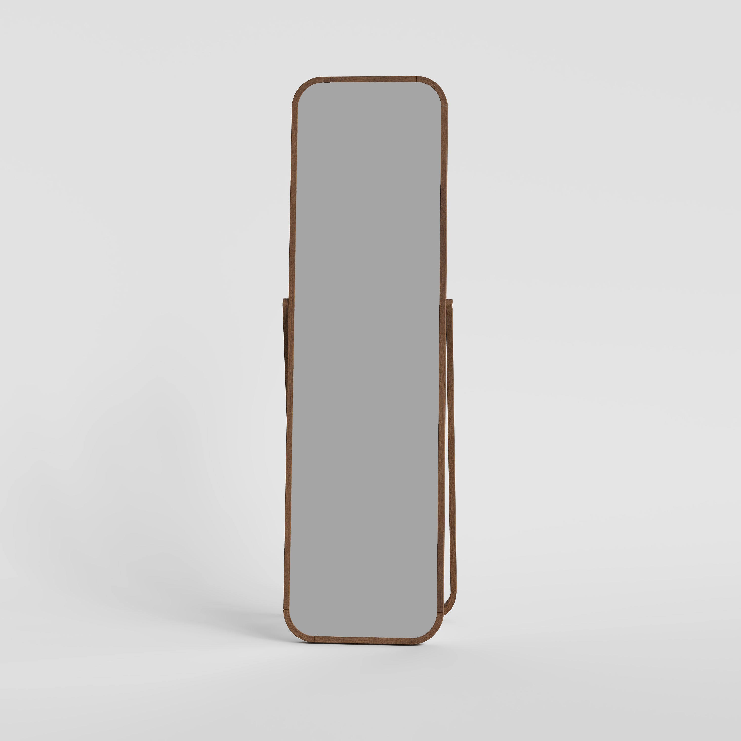 Floor Mirror Stained Brown Oak