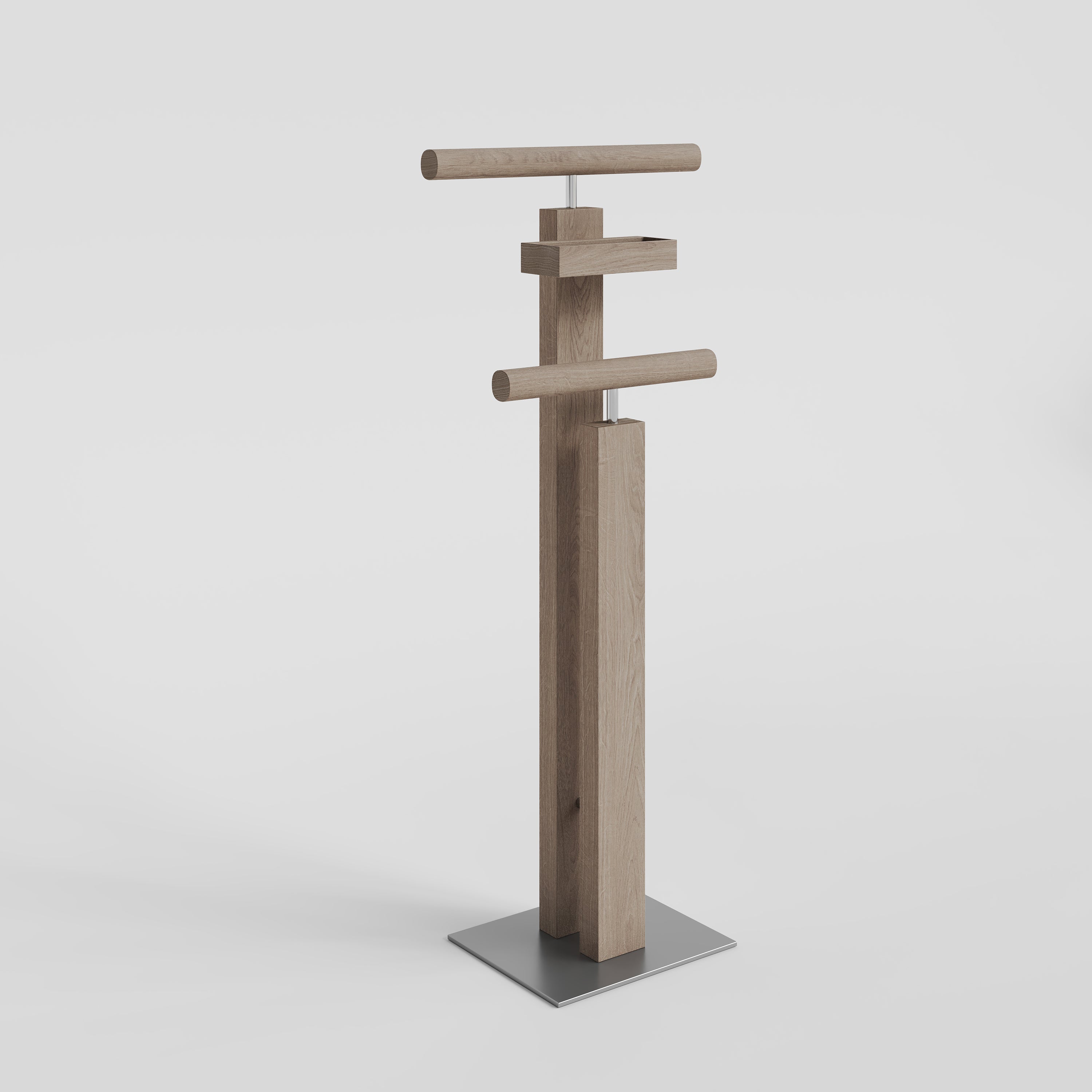 Valet Stand Stained Brown Oak