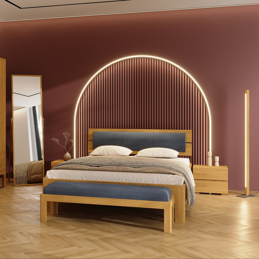 Bayamo Bedroom Bench Stained Brown Oak