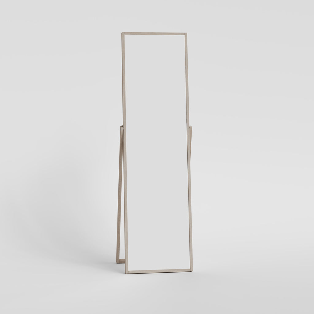 Bayamo Floor Mirror Stained Brown Oak