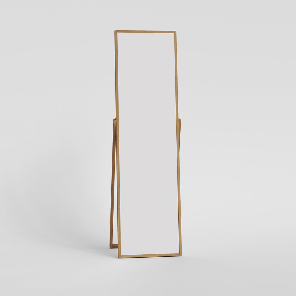 Bayamo Floor Mirror Stained Brown Oak