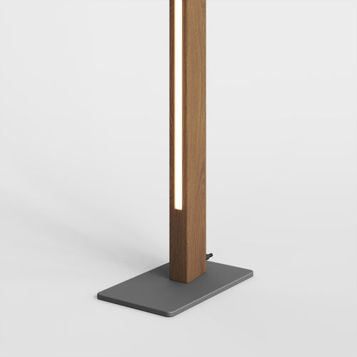 Bayamo Floor Lamp Stained Brown Oak