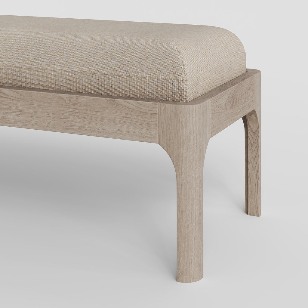 Bedroom Bench Stained Brown Oak