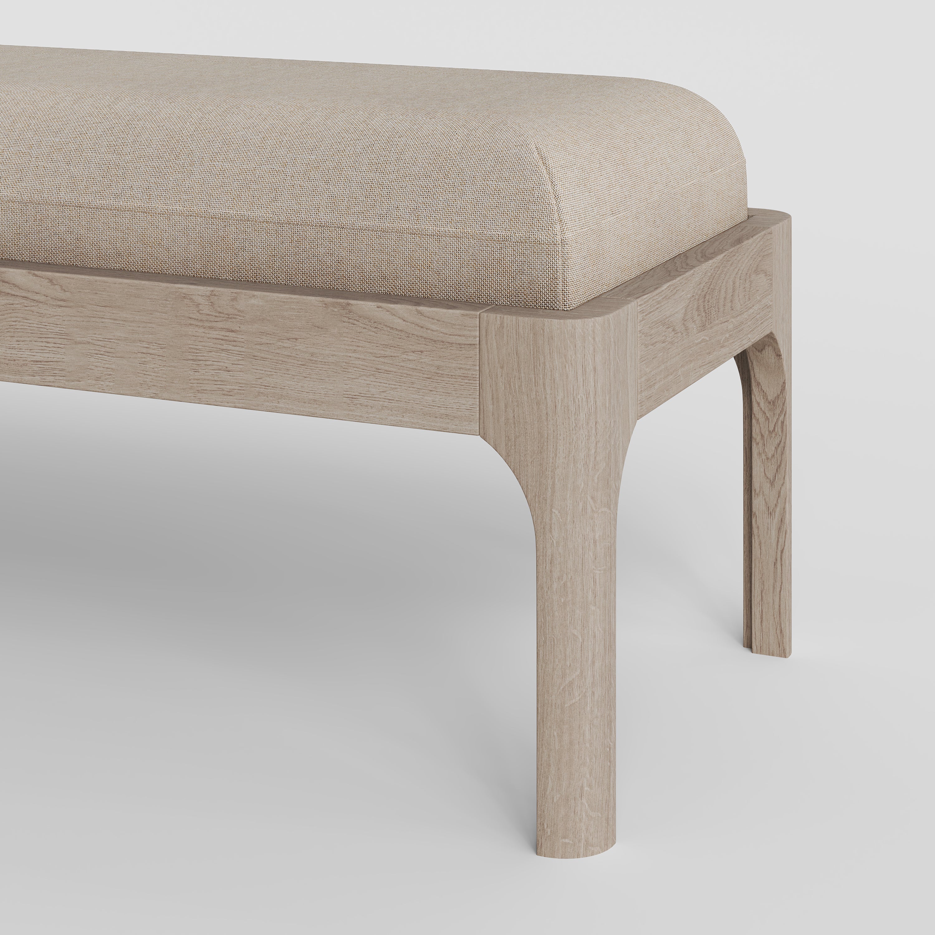 Bedroom Bench Whitened Oak