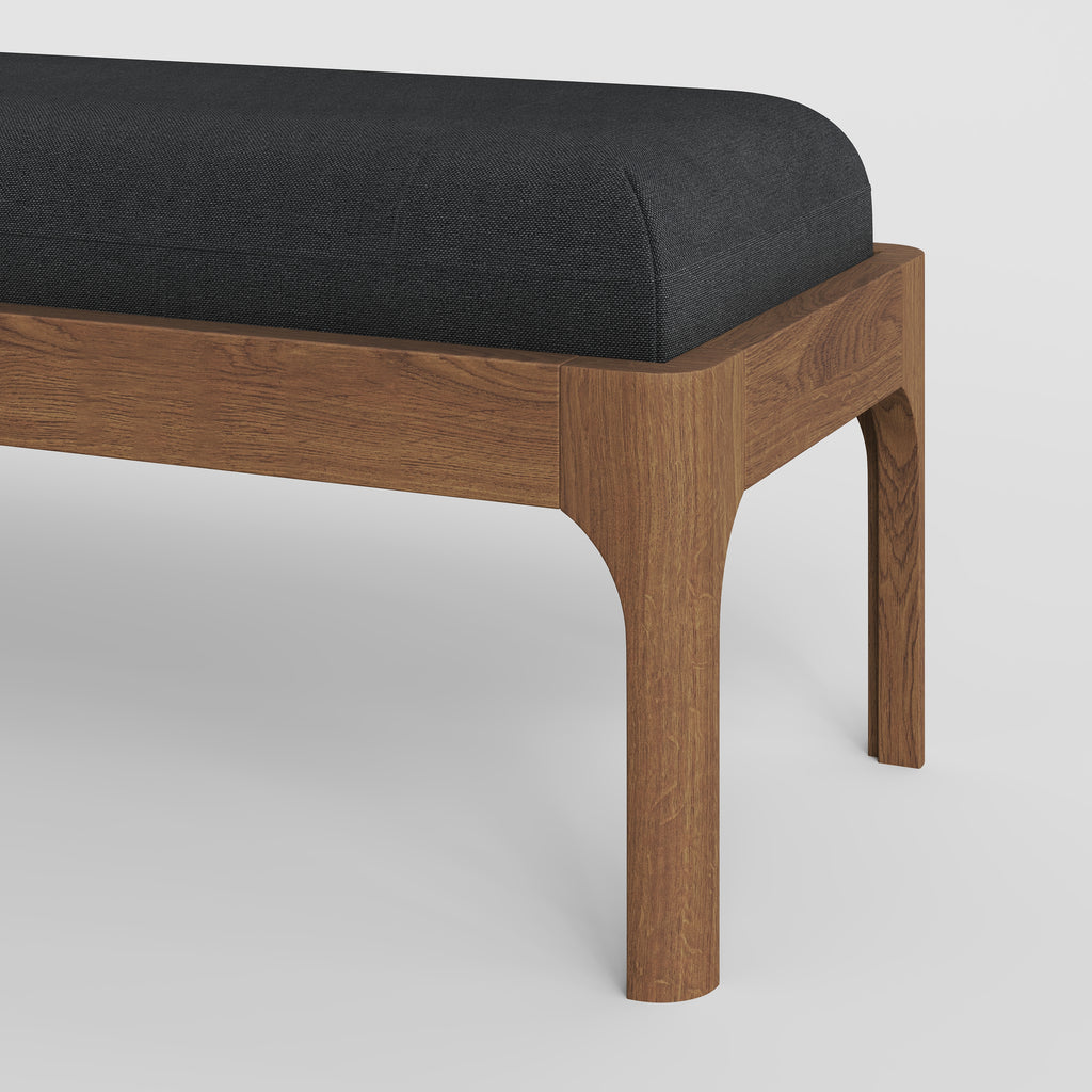 Bedroom Bench Stained Brown Oak