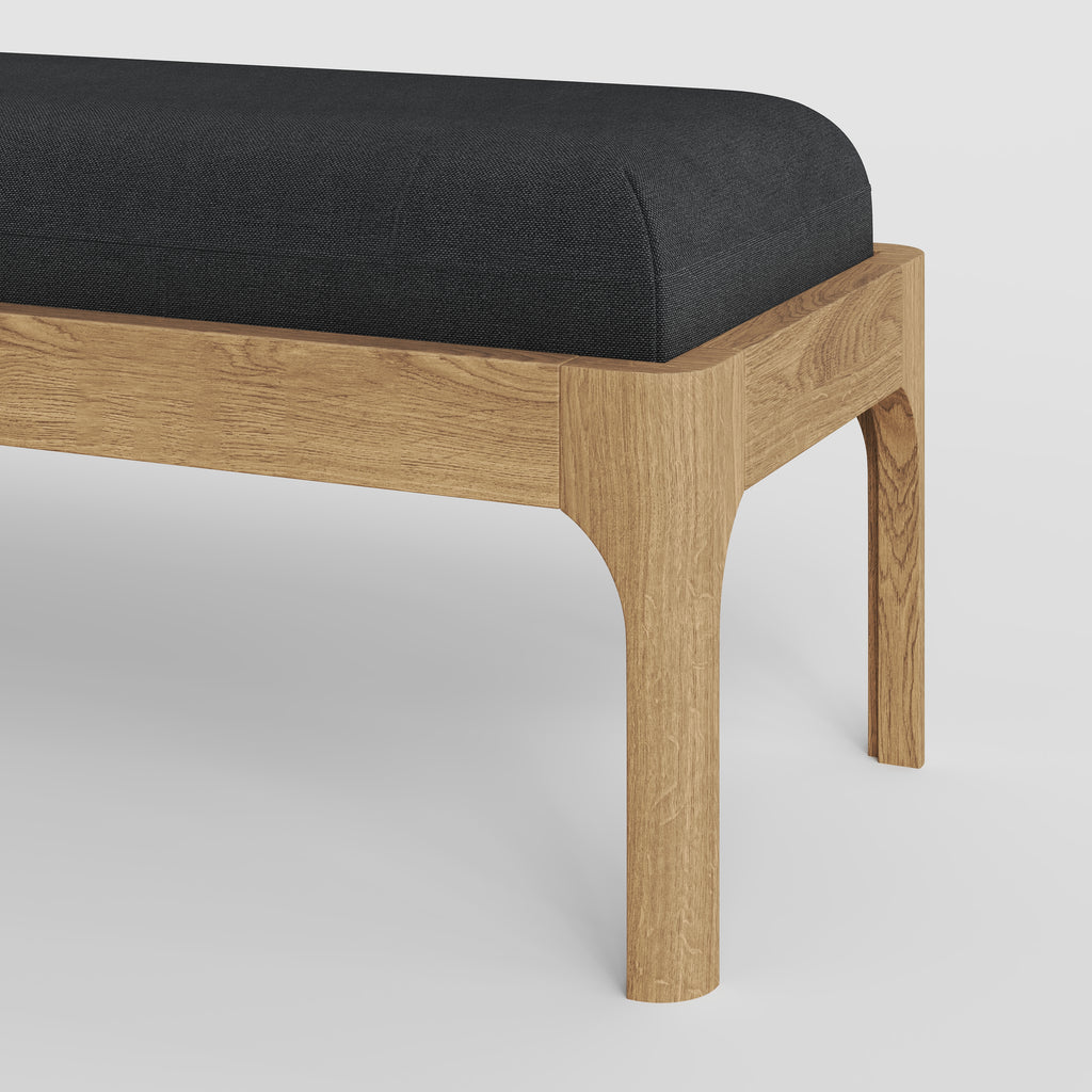 Bedroom Bench Stained Brown Oak