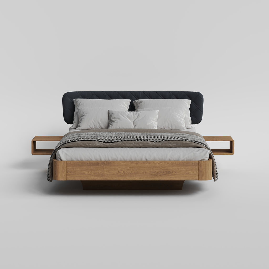 Integrated Bedside Whitened Oak (set of 2)