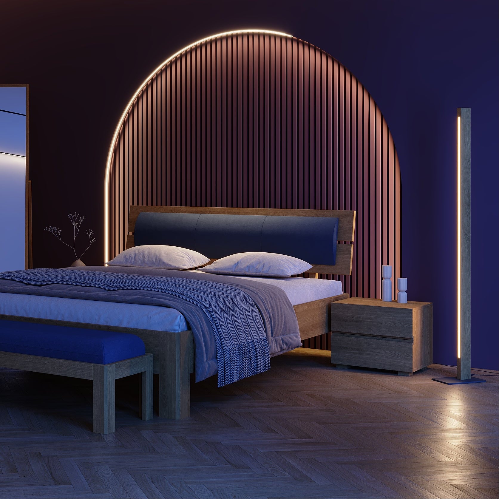 Bayamo Floor Lamp Natural Oak