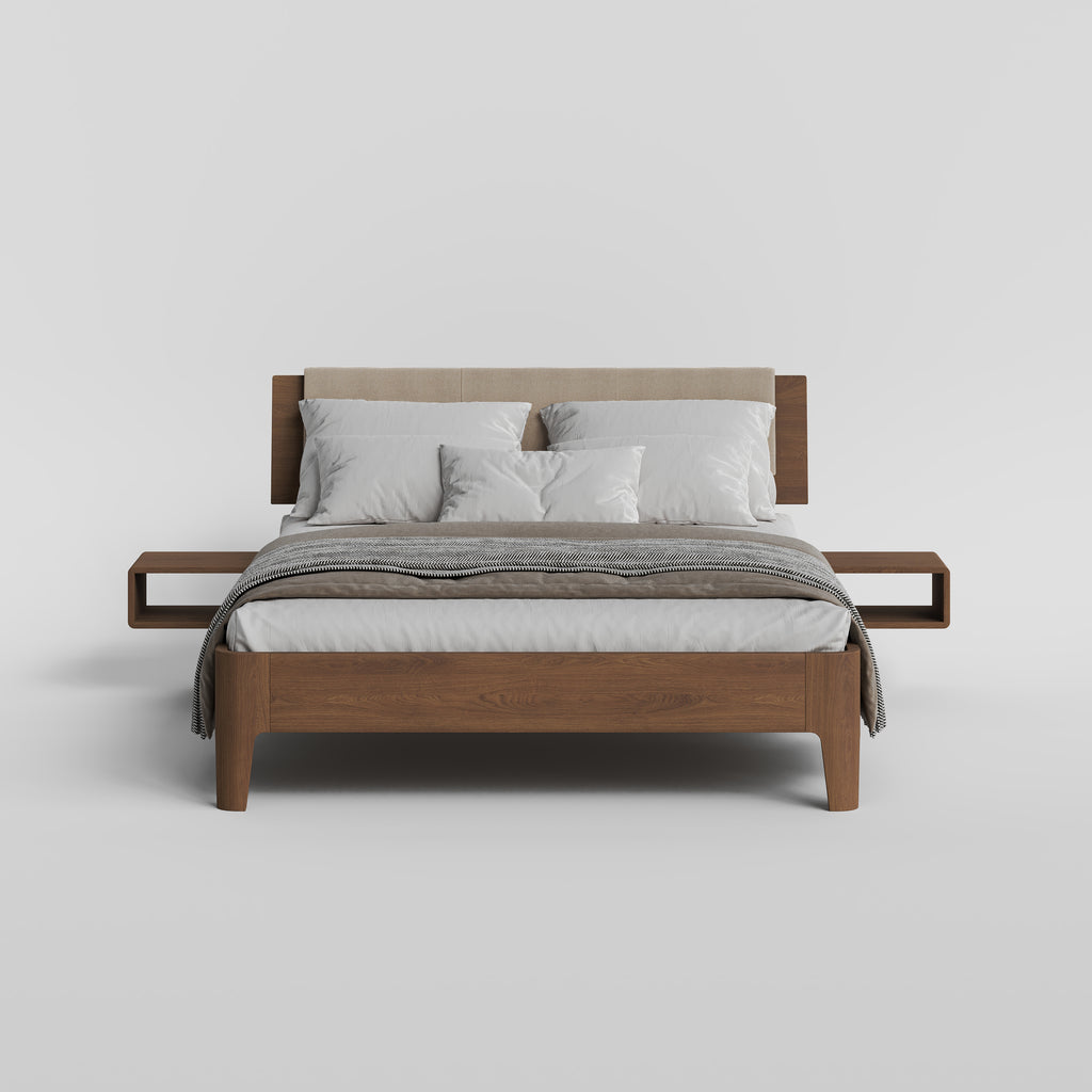 Integrated Bedside Whitened Oak (set of 2)